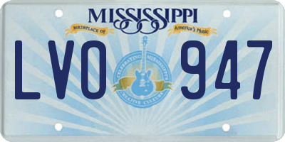 MS license plate LVO947