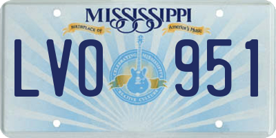 MS license plate LVO951