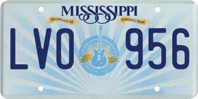 MS license plate LVO956