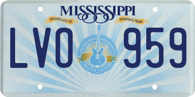 MS license plate LVO959