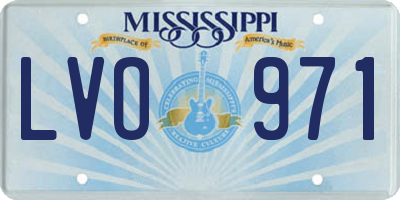 MS license plate LVO971