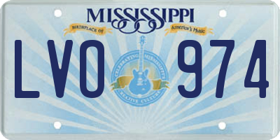 MS license plate LVO974