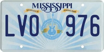 MS license plate LVO976