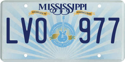 MS license plate LVO977