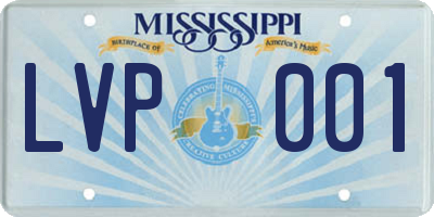 MS license plate LVP001