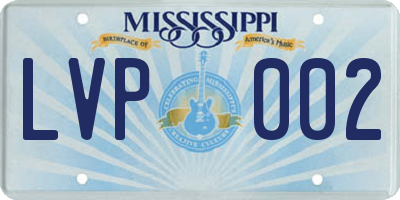 MS license plate LVP002