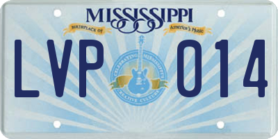 MS license plate LVP014
