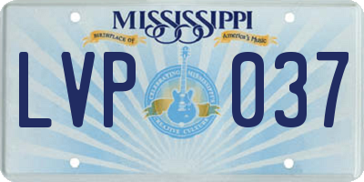 MS license plate LVP037