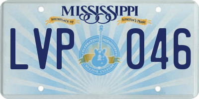 MS license plate LVP046