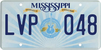 MS license plate LVP048