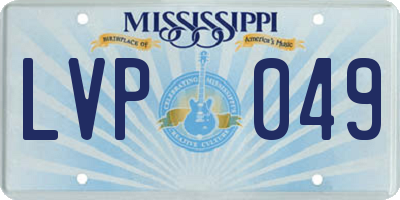 MS license plate LVP049