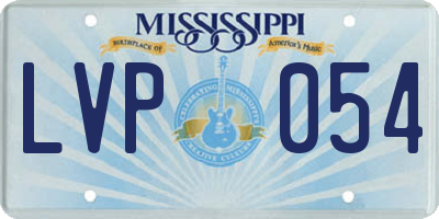 MS license plate LVP054