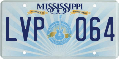 MS license plate LVP064