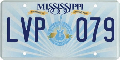 MS license plate LVP079