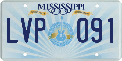 MS license plate LVP091