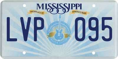 MS license plate LVP095