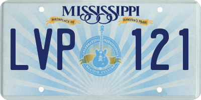 MS license plate LVP121