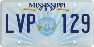 MS license plate LVP129