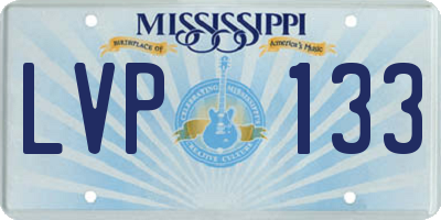 MS license plate LVP133
