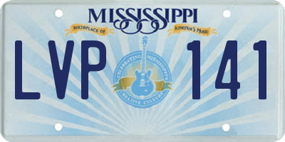MS license plate LVP141