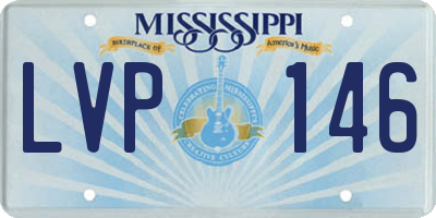 MS license plate LVP146
