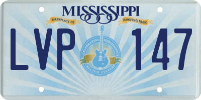 MS license plate LVP147