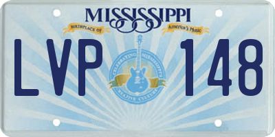 MS license plate LVP148
