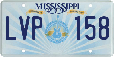 MS license plate LVP158