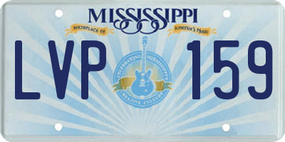 MS license plate LVP159