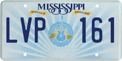 MS license plate LVP161