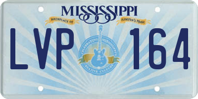 MS license plate LVP164
