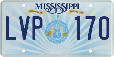 MS license plate LVP170