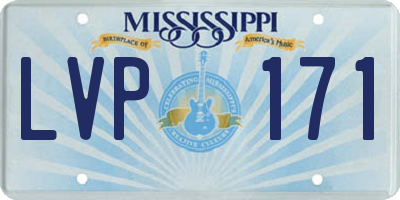 MS license plate LVP171