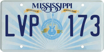 MS license plate LVP173