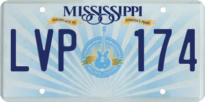 MS license plate LVP174