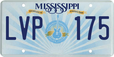 MS license plate LVP175