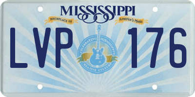MS license plate LVP176