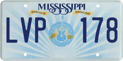 MS license plate LVP178