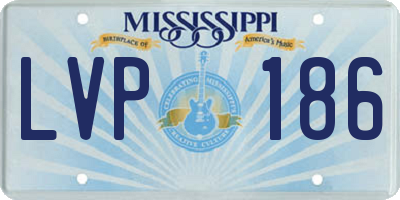MS license plate LVP186