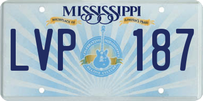 MS license plate LVP187