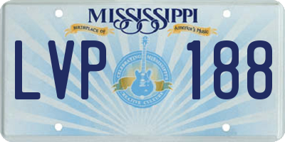 MS license plate LVP188