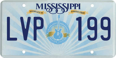 MS license plate LVP199