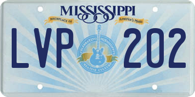 MS license plate LVP202