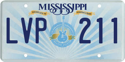 MS license plate LVP211