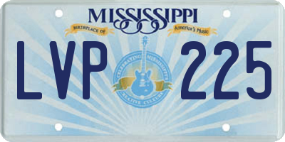 MS license plate LVP225