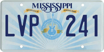 MS license plate LVP241