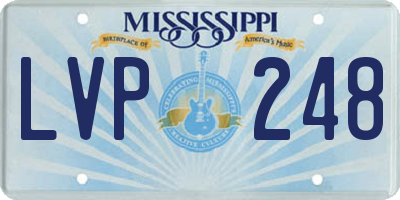MS license plate LVP248
