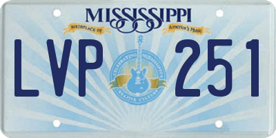 MS license plate LVP251