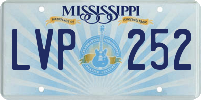 MS license plate LVP252