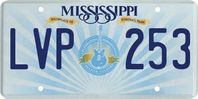 MS license plate LVP253